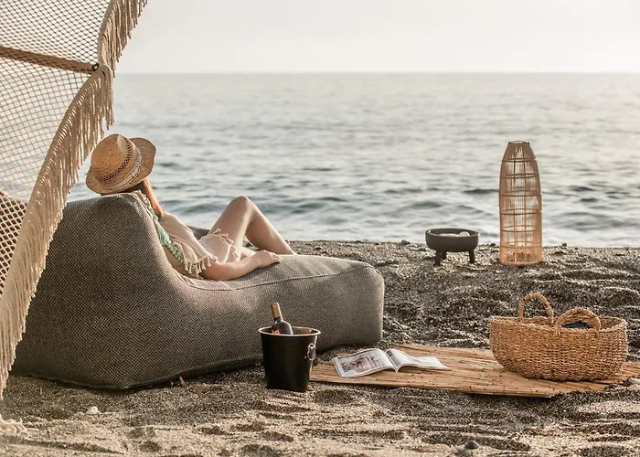 公寓 Khroma Luxury 2 Front With Private Mini Pool Jacuzzi 赫索尼索斯